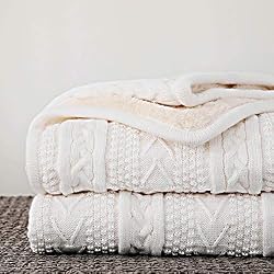 neutral knitted throw