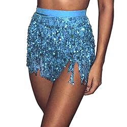 blue skirt with sequins