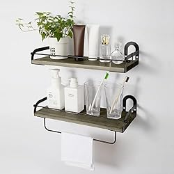 shower shelf with towel bar