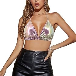 silver holographic top