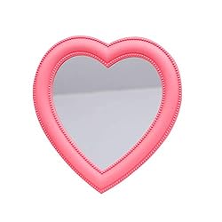 pink heart mirror
