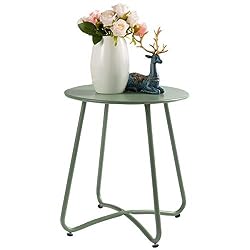 sage green side table