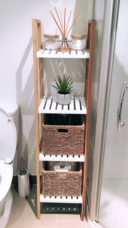slim bathroom storage tower