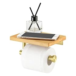 toilet roll holder with shelf