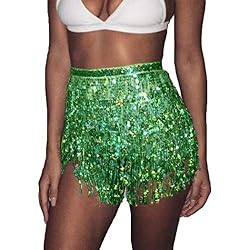 green tassel skirt