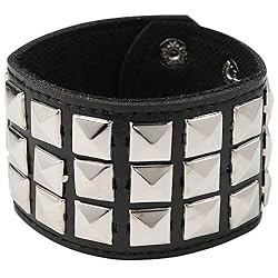 leather bracelet with studs