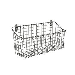 wall mounted wire basket