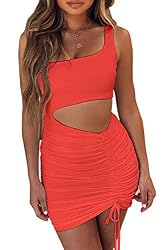 coral cut out dress