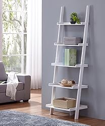 white ladder shelf