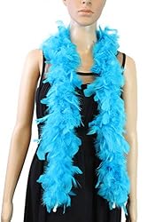 blue feather boa