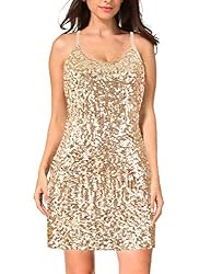 gold sequins dress