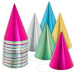 silver cone party hat