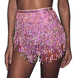 pink sequin skirt