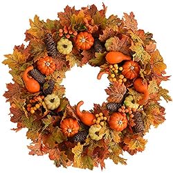 pumpkin fall wreath