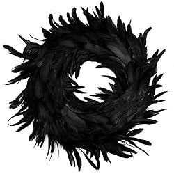black feathers wreath