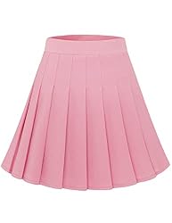 pink pleated skirt