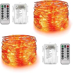 orange fairy string lights