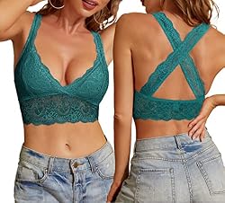 blue lace bra