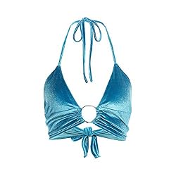 blue halter top
