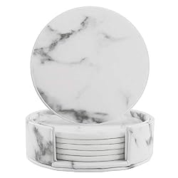 marble print coasters - white elephant gift