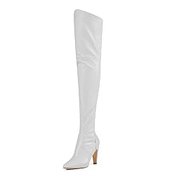 white thigh boots