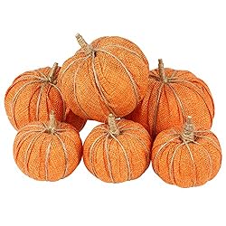 orange fabric pumpkins