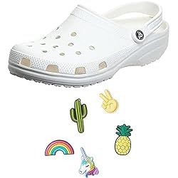 white crocs with charms