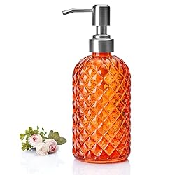 orange soap dispenser