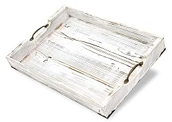 white farmhouse serving tray