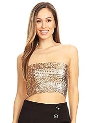 gold sequin bandeau