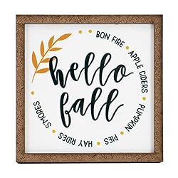 hello fall sign for tray
