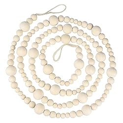 neutral wood bead garland