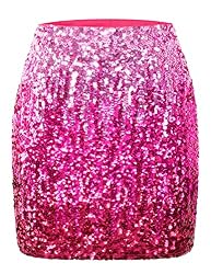 pink sequins skirt