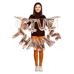 rose gold friendsgiving balloon banner