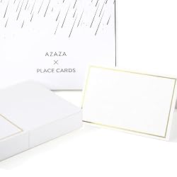 placement cards with gold rim