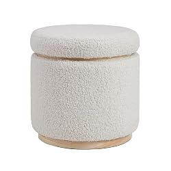sherpa ottoman pouf with storage