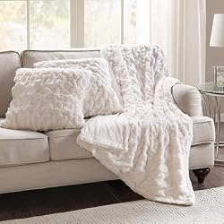 ruched neutral throw