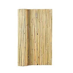 rolled bamboo fence