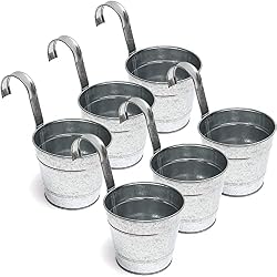 metal planters with hooks