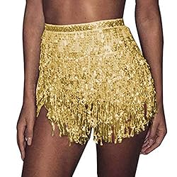 gold sequins skirt