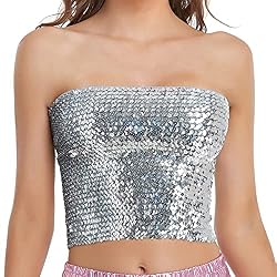 silver glitter top