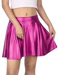 metallic pink skirt