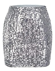 silver glitter skirt