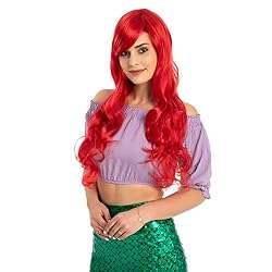 red little mermaid wig