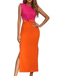 pink orange dress