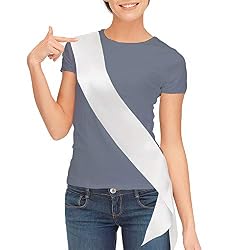 blank satin sash
