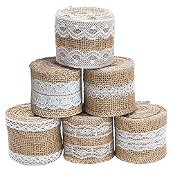 burlap and lace ribbon
