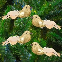 gold bird ornaments