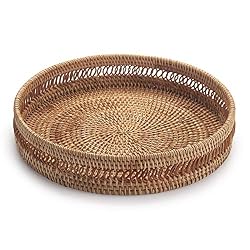 round woven tray