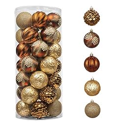 gold and bronze christmas tree ornaments